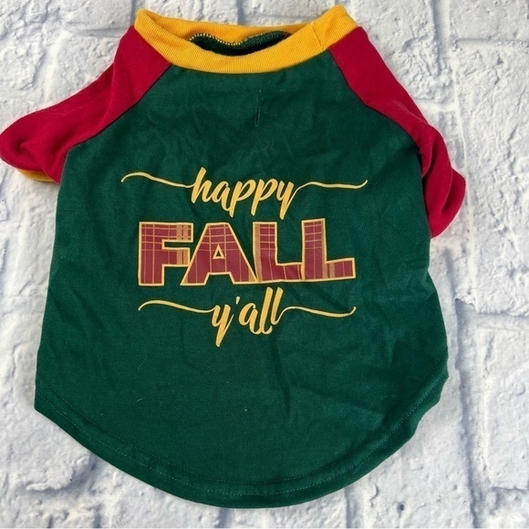Fall costume, happy fall y'all, dog fall costume size small - Picture 1 of 7